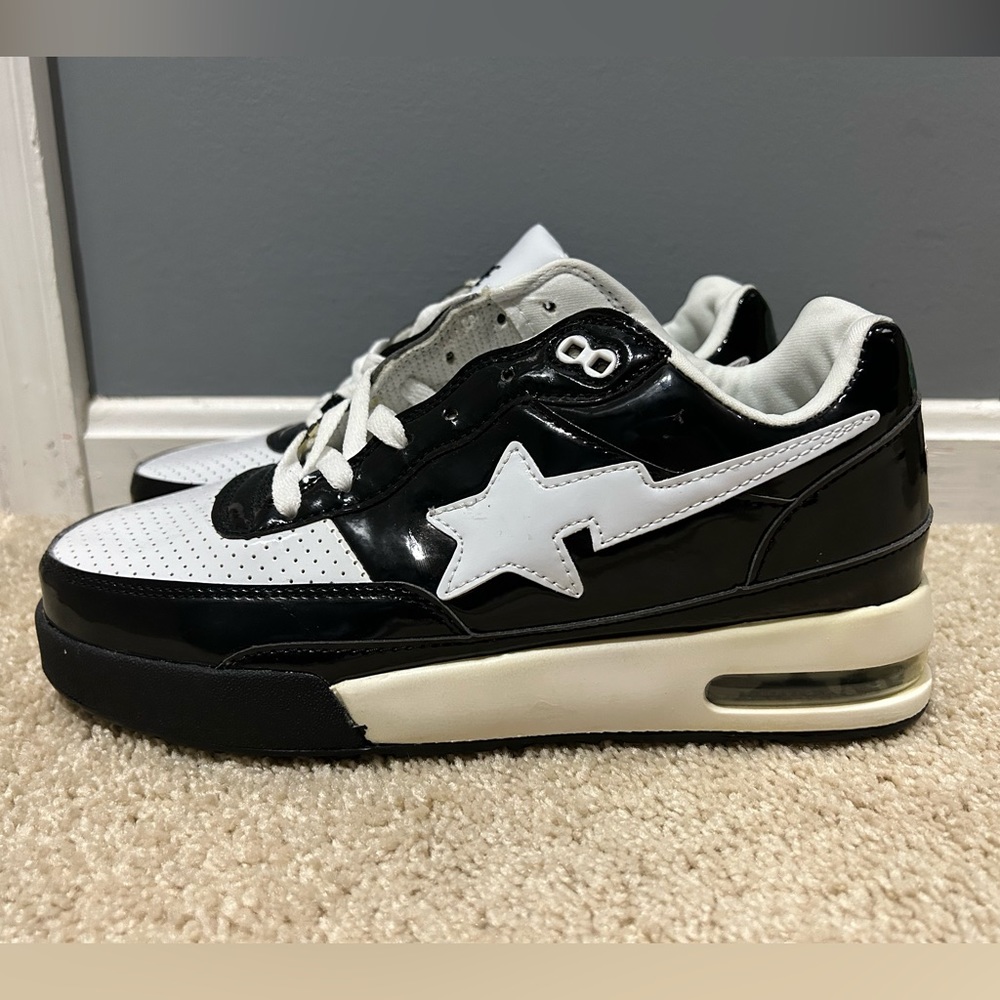Bape Sta Black and White Air Size 8.5
